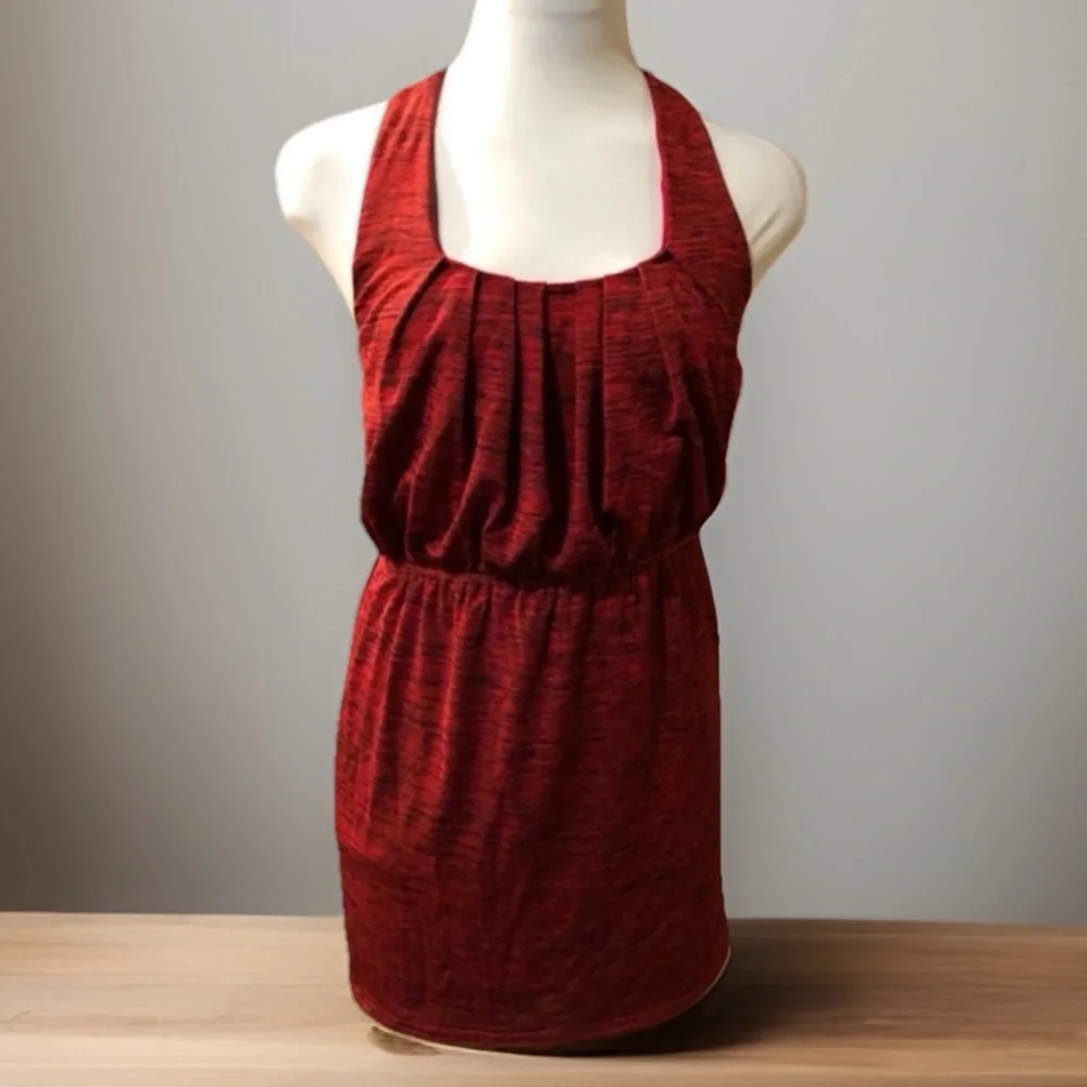Red & Black MOD Chic Racer Braid Back Empire Waist Super Short MINI Dres…